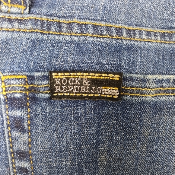 Rock & Republic Berlin Tuxedo Stripe Denim Jeans Size 12M - Picture 7 of 9